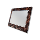 SUPPORTO 25x22 CM IN VETRO EFFETTO MARMO CON TARGA PERSONALIZZATA